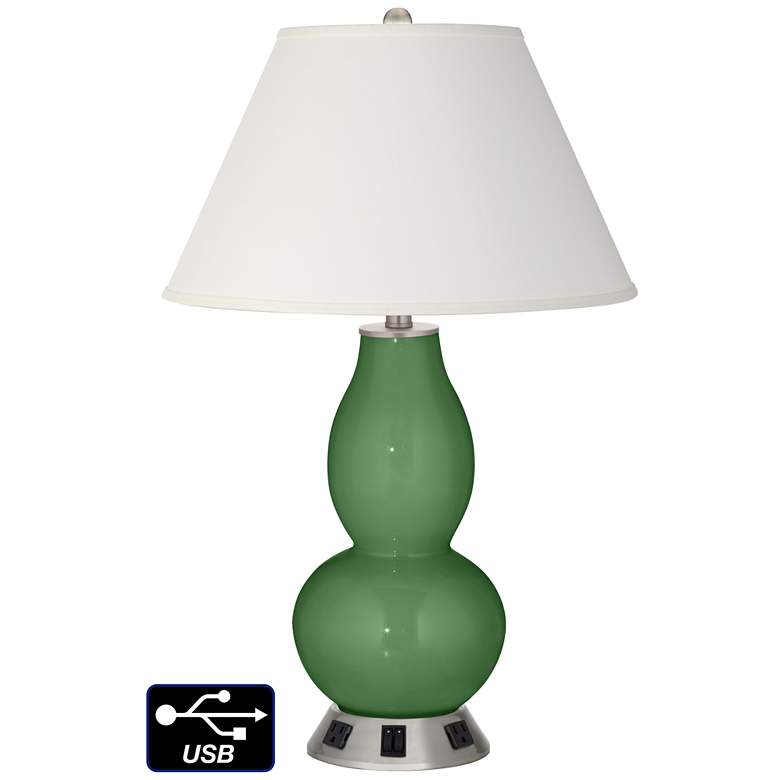Image 1 Ivory Empire Gourd Lamp - 2 Outlets and 2 USBs in Garden Grove