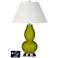 Ivory Empire Gourd Lamp - 2 Outlets and 2 USBs in Olive Green