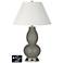 Ivory Empire Gourd Lamp - 2 Outlets and USB in Gauntlet Gray