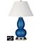 Ivory Empire Gourd Lamp - 2 Outlets and USB in Ocean Metallic