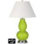 Ivory Empire Gourd Lamp - 2 Outlets and USB in Tender Shoots