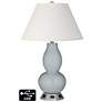 Ivory Empire Gourd Lamp - 2 Outlets and USB in Uncertain Gray