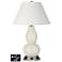 Ivory Empire Gourd Lamp - 2 Outlets and USB in Vanilla Metallic