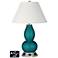 Ivory Empire Gourd Lamp - Outlets and USB in Magic Blue Metallic