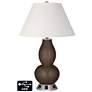 Ivory Empire Gourd Table Lamp - 2 Outlets and 2 USBs in Carafe