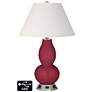 Ivory Empire Gourd Table Lamp - 2 Outlets and USB in Antique Red