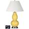 Ivory Empire Gourd Table Lamp - 2 Outlets and USB in Daffodil