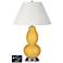 Ivory Empire Gourd Table Lamp - 2 Outlets and USB in Goldenrod