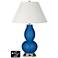 Ivory Empire Gourd Table Lamp - 2 Outlets and USB in Hyper Blue