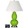 Ivory Empire Gourd Table Lamp - 2 Outlets and USB in Neon Green