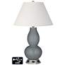 Ivory Empire Gourd Table Lamp - 2 Outlets and USB in Software