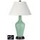 Ivory Empire Jug Lamp - 2 Outlets and 2 USBs in Grayed Jade