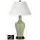 Ivory Empire Jug Lamp - 2 Outlets and 2 USBs in Majolica Green