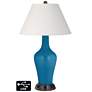 Ivory Empire Jug Lamp - 2 Outlets and 2 USBs in Mykonos Blue