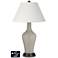 Ivory Empire Jug Lamp - 2 Outlets and 2 USBs in Requisite Gray