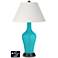 Ivory Empire Jug Lamp - 2 Outlets and 2 USBs in Surfer Blue