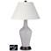 Ivory Empire Jug Lamp - 2 Outlets and 2 USBs in Swanky Gray