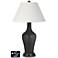 Ivory Empire Jug Lamp - 2 Outlets and 2 USBs in Tricorn Black