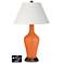 Ivory Empire Jug Lamp - 2 Outlets and USB in Celosia Orange