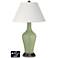 Ivory Empire Jug Lamp - 2 Outlets and USB in Majolica Green
