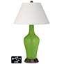 Ivory Empire Jug Lamp - 2 Outlets and USB in Rosemary Green