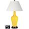 Ivory Empire Jug Table Lamp - 2 Outlets and 2 USBs in Citrus