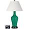 Ivory Empire Jug Table Lamp - 2 Outlets and 2 USBs in Leaf