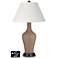Ivory Empire Jug Table Lamp - 2 Outlets and 2 USBs in Mocha