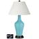Ivory Empire Jug Table Lamp - 2 Outlets and 2 USBs in Nautilus