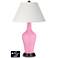 Ivory Empire Jug Table Lamp - 2 Outlets and 2 USBs in Pale Pink