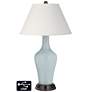 Ivory Empire Jug Table Lamp - 2 Outlets and 2 USBs in Take Five