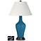 Ivory Empire Jug Table Lamp - 2 Outlets and USB in Bosporus