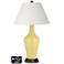 Ivory Empire Jug Table Lamp - 2 Outlets and USB in Butter Up