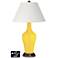 Ivory Empire Jug Table Lamp - 2 Outlets and USB in Citrus