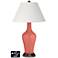 Ivory Empire Jug Table Lamp - 2 Outlets and USB in Coral Reef
