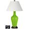 Ivory Empire Jug Table Lamp - 2 Outlets and USB in Neon Green