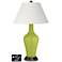 Ivory Empire Jug Table Lamp - 2 Outlets and USB in Parakeet