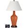 Ivory Empire Jug Table Lamp - 2 Outlets and USB in Robust Orange