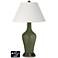 Ivory Empire Jug Table Lamp - 2 Outlets and USB in Secret Garden