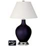 Ivory Empire Lamp - 2 Outlets and USB in Midnight Blue Metallic
