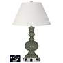 Ivory Empire Outlets/USBs Apothecary Lamp in Deep Lichen Green