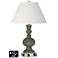 Ivory Empire Outlets/USBs Apothecary Lamp in Deep Lichen Green