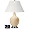 Ivory Empire Table Lamp - 2 Outlets and USB in Colonial Tan