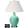 Ivory Empire Table Lamp - 2 Outlets and USB in Larchmere