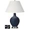 Ivory Empire Table Lamp - 2 Outlets and USB in Naval