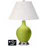 Ivory Empire Table Lamp - 2 Outlets and USB in Parakeet