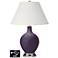 Ivory Empire Table Lamp - 2 Outlets and USB in Quixotic Plum