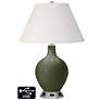 Ivory Empire Table Lamp - 2 Outlets and USB in Secret Garden