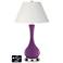 Ivory Empire Vase Lamp - 2 Outlets and 2 USBs in Kimono Violet