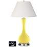 Ivory Empire Vase Lamp - 2 Outlets and 2 USBs in Lemon Twist